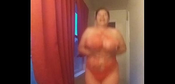  Jumping my big boobs
